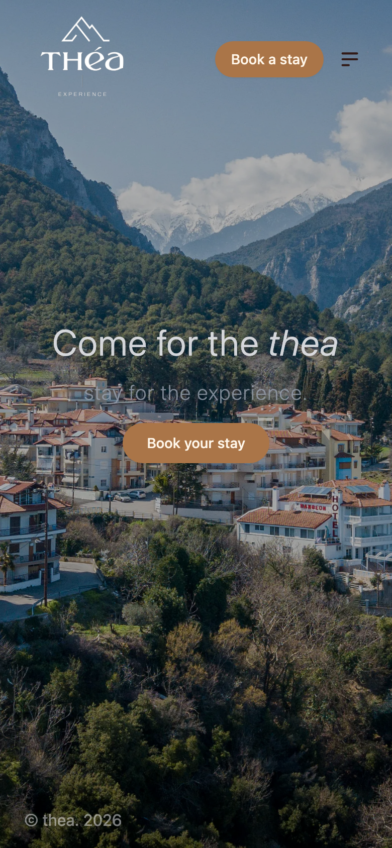 Thea Experience mobile view